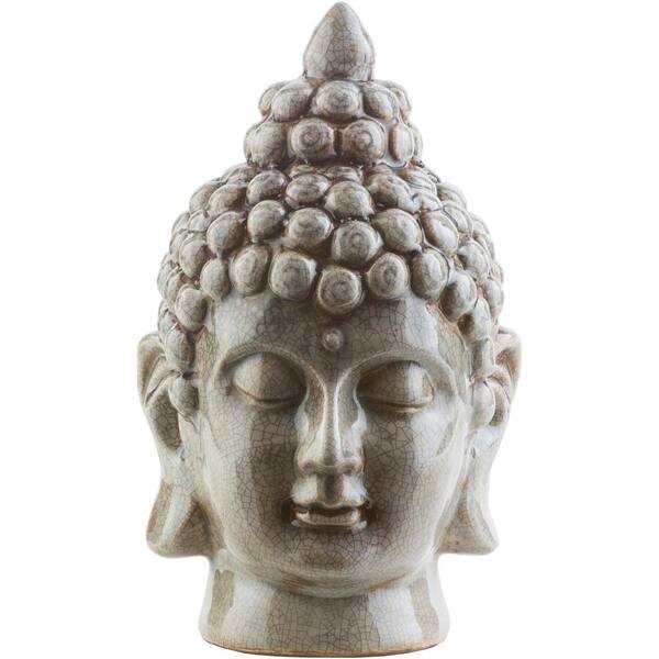 Artistic Weavers Hansh 7.9 in. x 12.6 in. Decorative Buddha Bust in Medium Gray