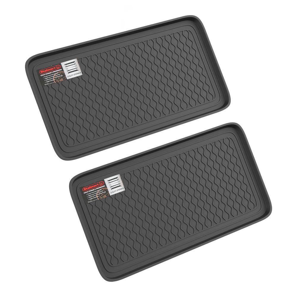 Black Large Polypropylene Outdoor Boot Tray Set of 2