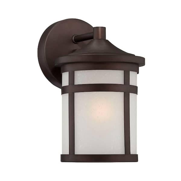 Austin 1-Light Architectural Bronze Outdoor Wall Lantern Sconce