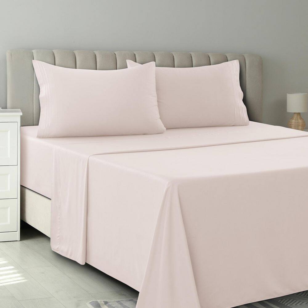 4-Piece Baby Pink Solid Color Microfiber Twin XL Deep Pocket Sheet Set price history on PriceWatchPro