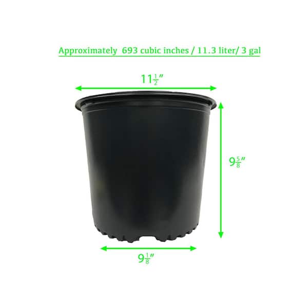 Hydroponics Organic - 3 Gal. Nursery Pots (20-Pack)