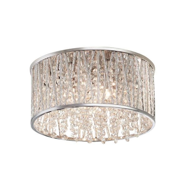 home depot flush mount crystal light