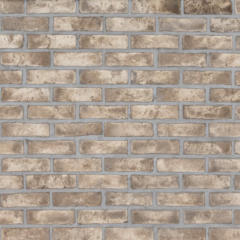 Doverton Gray 2.64 in. x 7.89 in. x 0.50 in. Clay Brick Look Floor and Wall Tile (7.25 sq. ft./Case) price history on PriceWatchPro