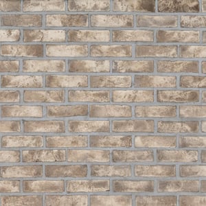 Doverton Gray 2.64 in. x 7.89 in. Clay Brick Look Floor and Wall Tile (7.25 sq. ft./Case)