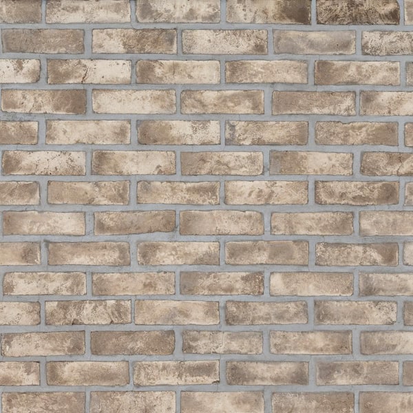MSI Doverton Gray 2.64 in. x 7.89 in. Clay Brick Look Floor and Wall Tile (7.25 sq. ft./Case)