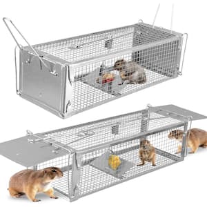 Humane Live Rat Trap Cage Dual Door Live Rat Traps Rodent Dense Mesh Trap Cage Control Bait Catch for Small Animals