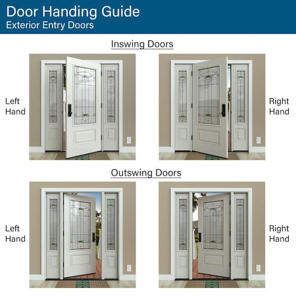 JELD-WEN 36 in. x 80 in. Left-Hand/Inswing 3 Lite Equal Chinchilla