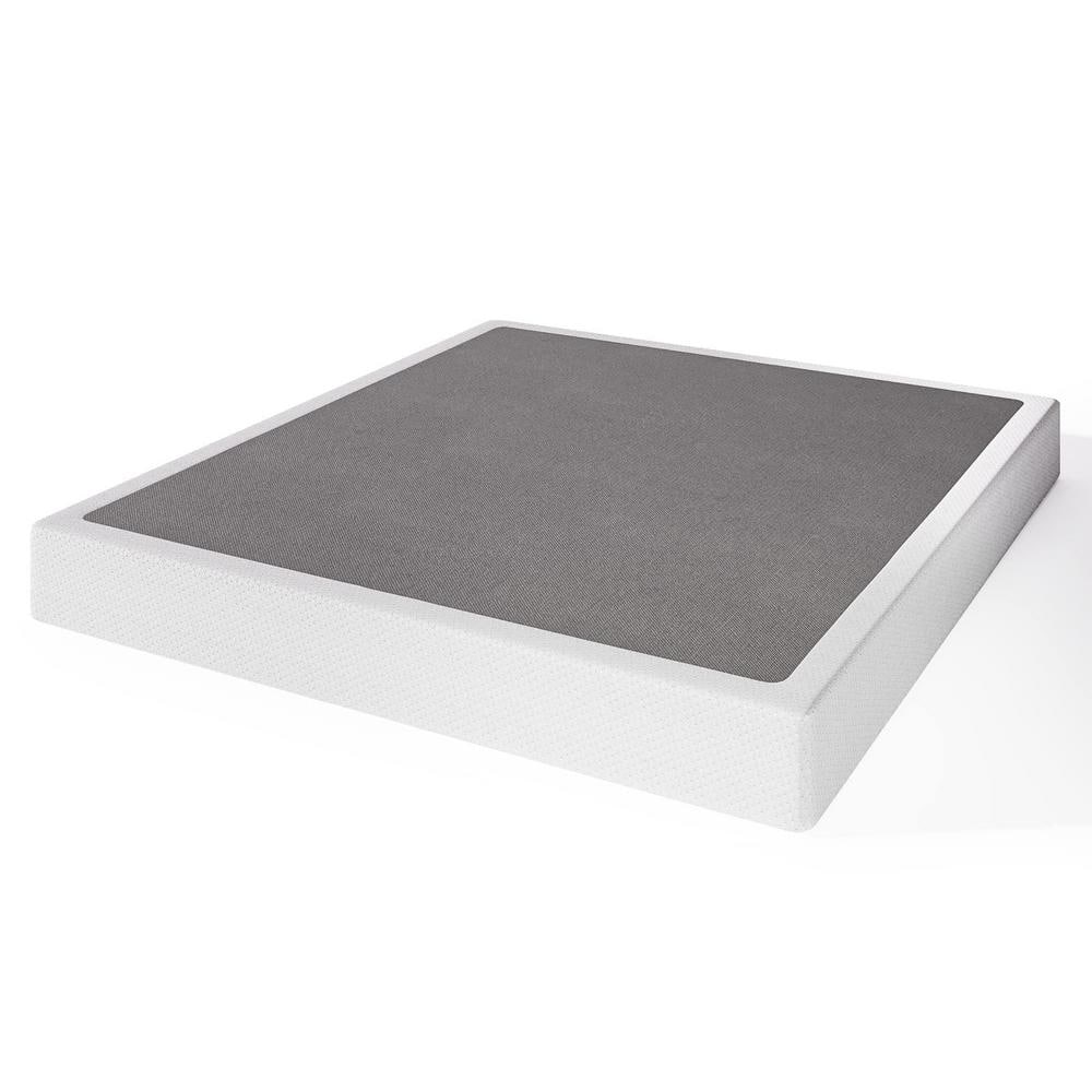HOMZENE 4 in. High Queen Size Box Spring with Sturdy Steel Structure ...