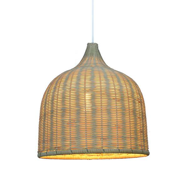 ARTURESTHOME 1Light Rattan Basket Pendant Light HDDS80019400 The