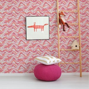 Stealth Pink Camo Wave Strippable Wallpaper (Covers 56.4 sq. ft.)