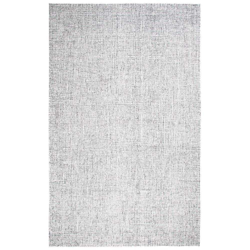London Collection Gray/Ivory 8 ft. x 10 ft. Hand-Tufted Solid Area Rug