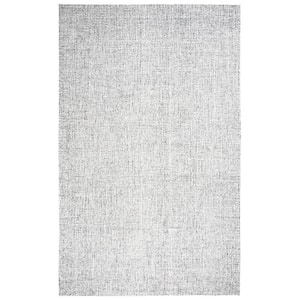 London Collection Gray/Ivory 6 ft. 6 in. x 9 ft. 6 in. Hand-Tufted Solid Area Rug