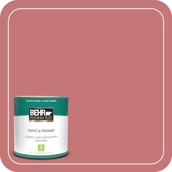 BEHR PREMIUM PLUS 1 qt. #150D-5 Deep Bloom Semi-Gloss Enamel Low Odor Interior Paint & Primer