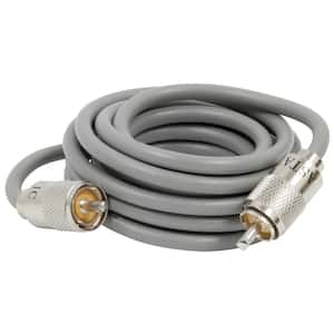 RG8X Cable with PL259 Connectors in Grey (A8X9), 9 ft.