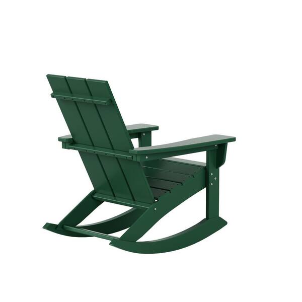 dark green plastic chair