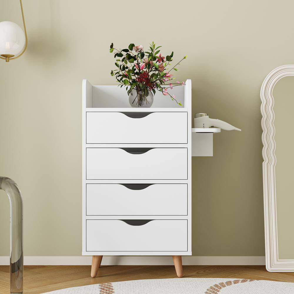 CSC DECOR INC 4 Drawers White Wood 12 in. Vertical File CSC DECOR INC 4 Drawers White Wood 12 in. Vertical File