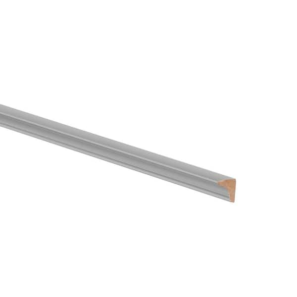 Newport Grayson 96 in. W x 0.75 in. D x 0.75 in. H Solid Wood Kitchen Cabinet Inside Corner Molding in Pearl Gray