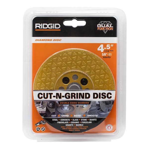 RIDGID 4.5 in. Cut-N-Grind Diamond Disc 25-CNG45 - The Home Depot
