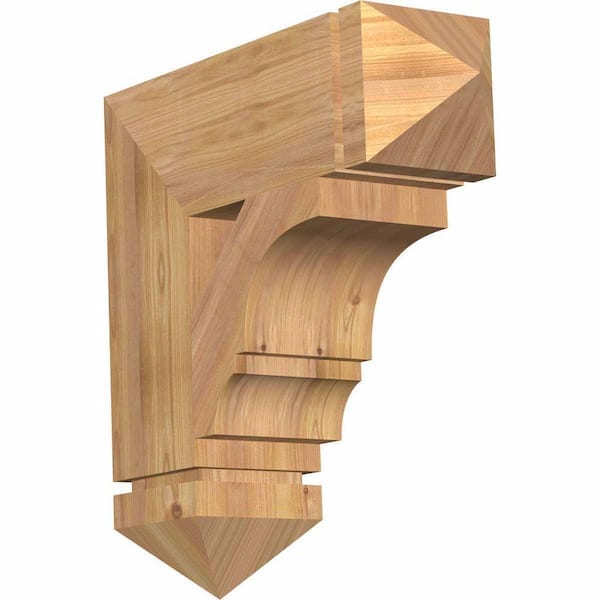 Ekena Millwork 5.5 in. x 20 in. x 20 in. Western Red Cedar Balboa Arts and Crafts Smooth Bracket