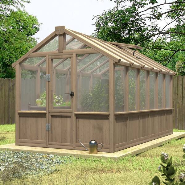 VEIKOUS 6 ft. x 12 ft. Wooden Garden Plant Greenhouse for