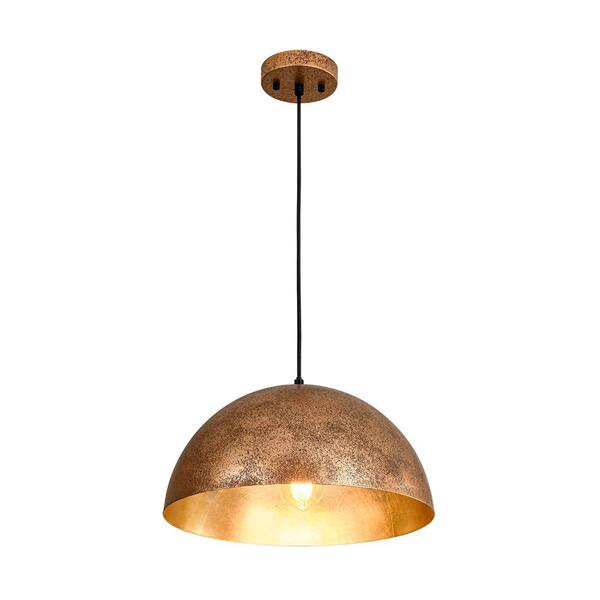 ヴィンテージ ランプ HUOKU PCover 1-Light Industrial 15 in. Rust Finish Pendant