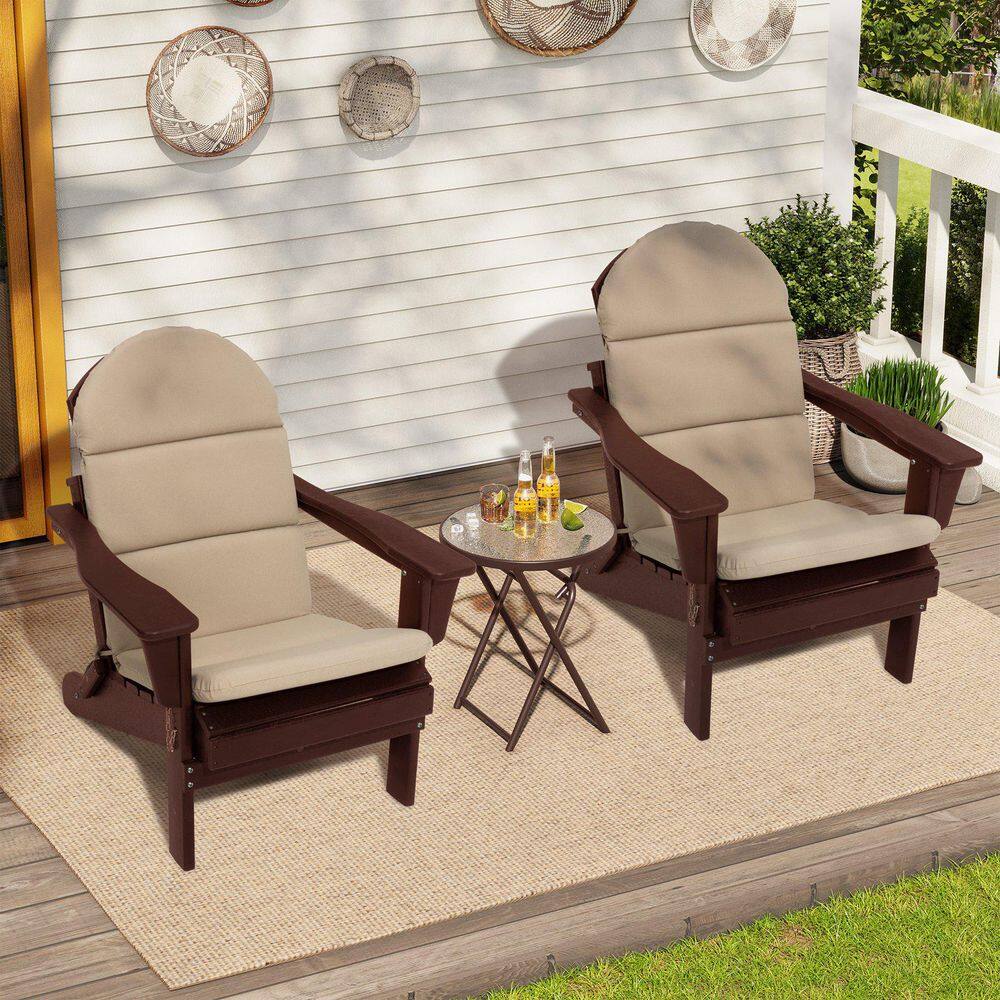 2 Pieces Outdoor Adirondack Chair Cushions 50 in. x 20 in. x 2.36 in. Thickened High Back Patio Seat Cushions in Beige price history on PriceWatchPro