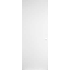 30 in. x 80 in. No Panel Primed Smooth Flush Hardboard Hollow Core Composite Interior Door Slab with Bore