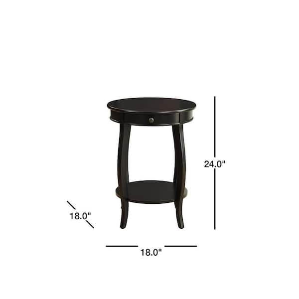 Acme Furniture Alysa Black Storage Side Table 82812 - The Home Depot