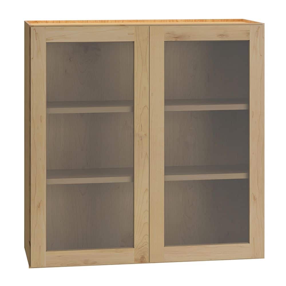 QuickShip Cottage 36 in. W x 12 in. D x 36 in. H Assembled Plywood Cut for Glass Specialty Wall Cabinet in Canopy price history on PriceWatchPro