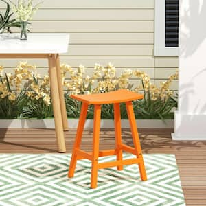 Franklin Orange 24 in. Plastic Outdoor Bar Stool