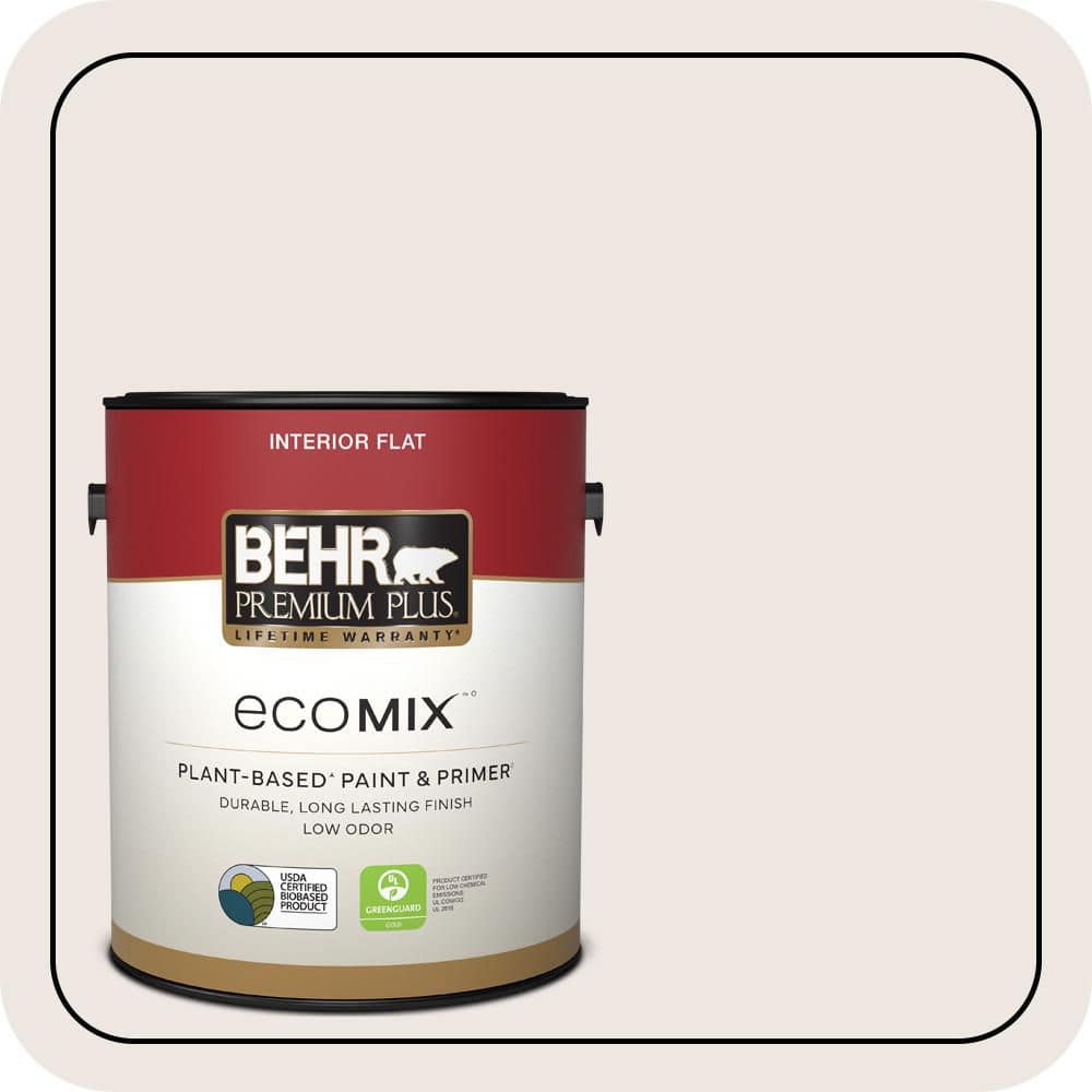 1 gal. #PR-W12 Timid White Flat EcoMix Plant-Based Interior Paint & Primer price history on PriceWatchPro