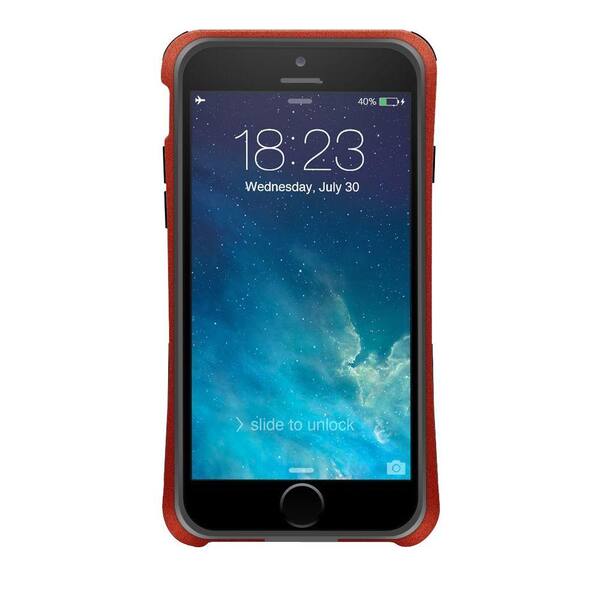 Macally Metallic Flexible Protective Frame Designed for iPhone 6 - Red