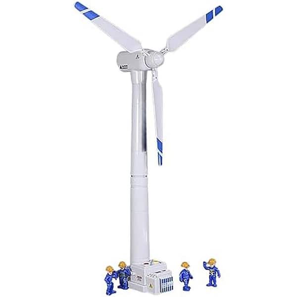 Unbranded STEM Wind Turbine Model 21.65 in. Large Foldable Blades ABS Plastic Easy Assemble Rotatable Science Kit Toy