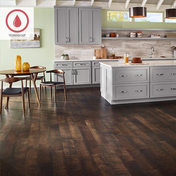 Outlast+ Molasses Maple 12 mm T x 6.1 in. W Waterproof Laminate Wood Flooring (16.12 sq. ft./case)