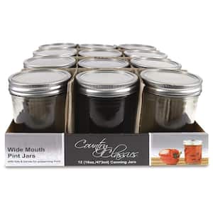 16 oz. Wide Mouth Glass Canning Jar (2 packs of 12)