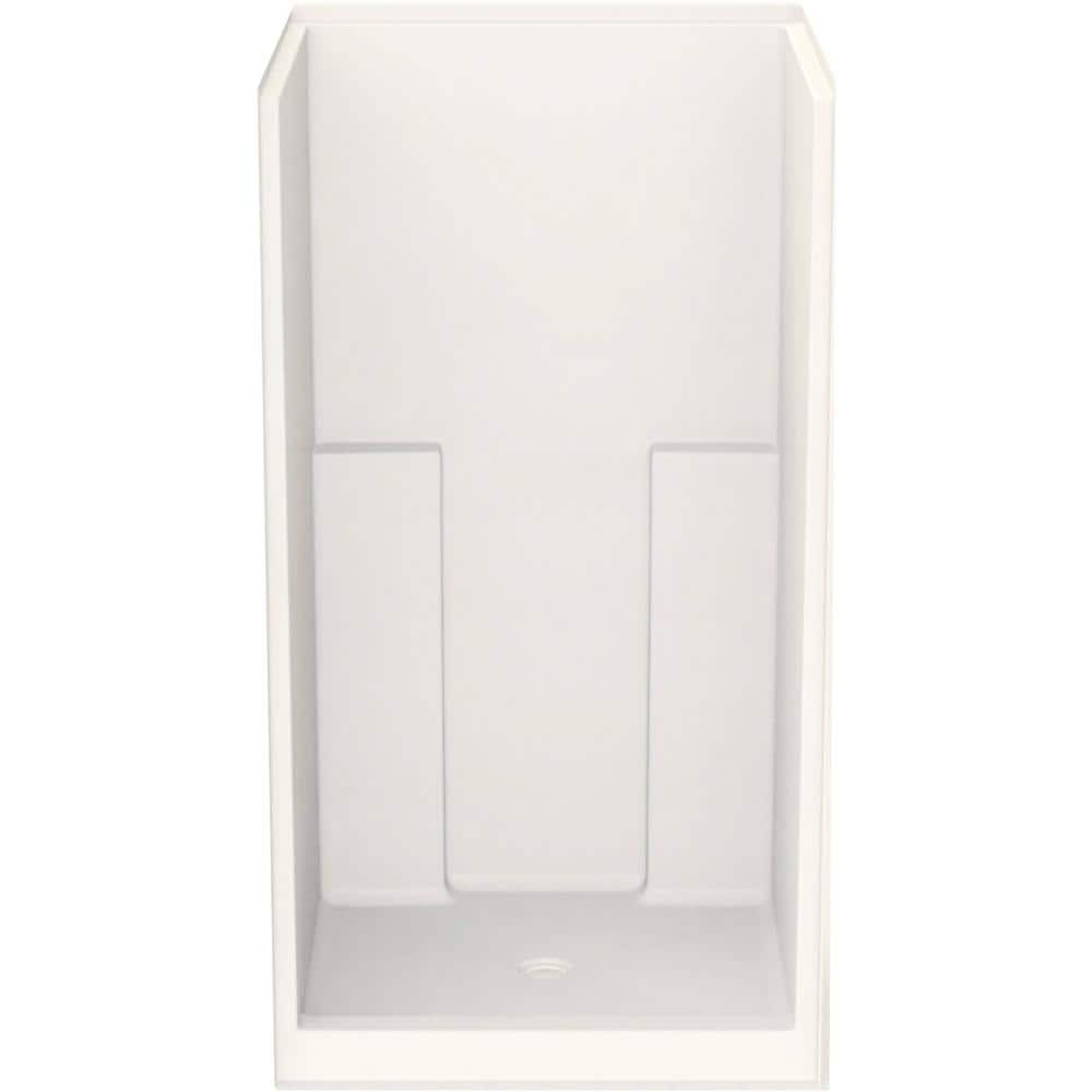 Everyday 42 in. x 42 in. x 76 in. 1-Piece Shower Stall with Center Drain in