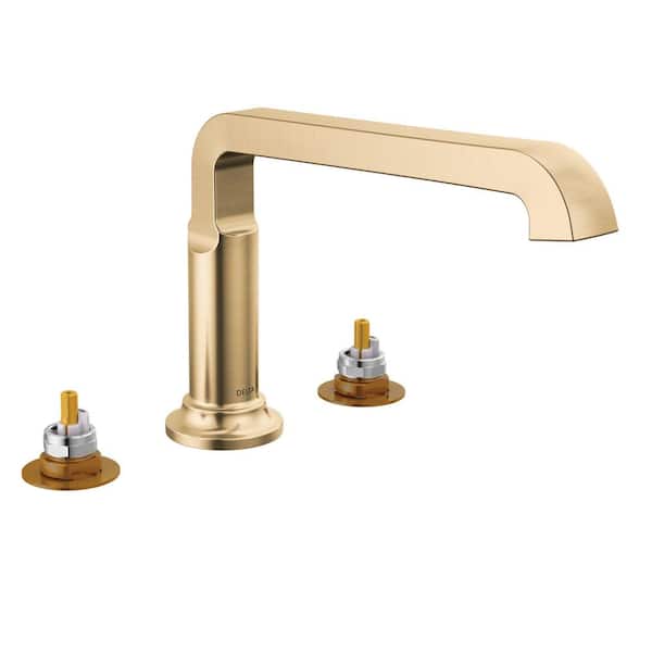 Delta Tetra Gold 2-Handle Roman Tub Faucet Trim Kit in Lumicoat Champagne Bronze (Valve and Handle Not Included)