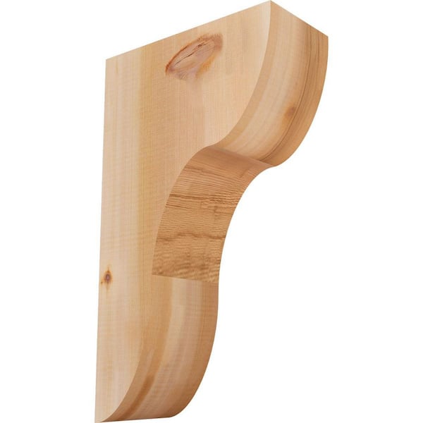 Ekena Millwork 5-1/2 in. x 12 in. x 20 in. Western Red Cedar Carmel Smooth Corbel