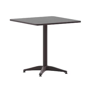 Brown Square Aluminum Outdoor Dining Table