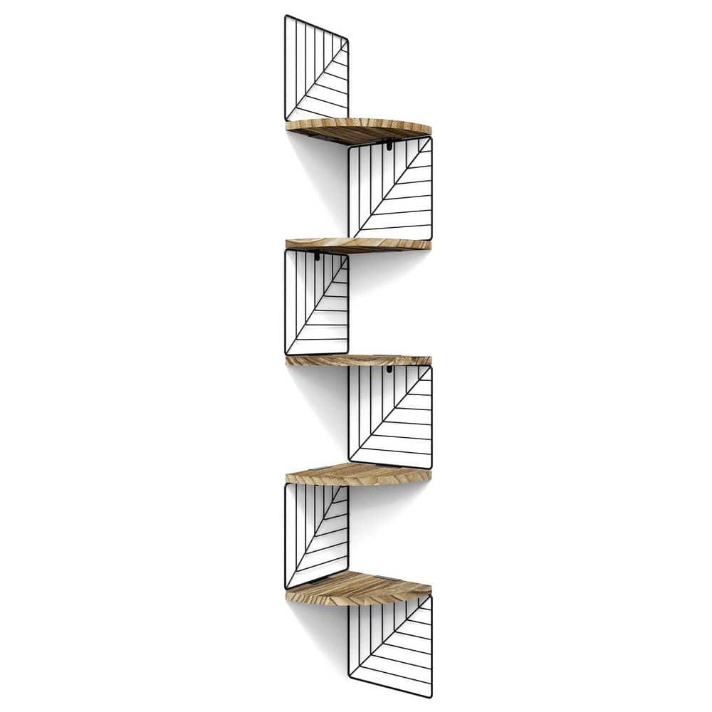 5-Tier Decorative Floating Corner Wall Shelves