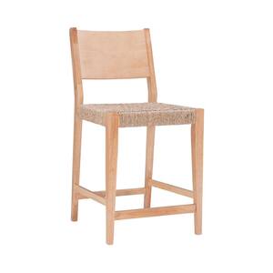 Marlene Natural 24 in. Counter Stool with Woven Rope Seats