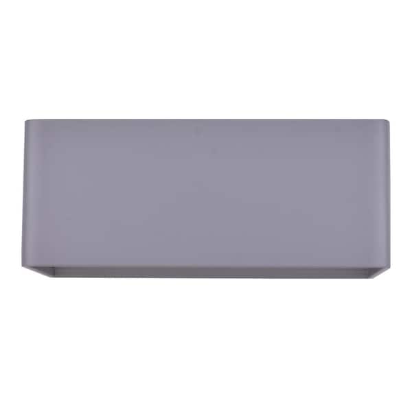 CANYON HOME 2-Piece Pack 1-Light Gray LED Wall Sconce
