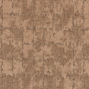 Posh Patterns Gilded Beige 37 oz. Polyester Pattern Installed Carpet