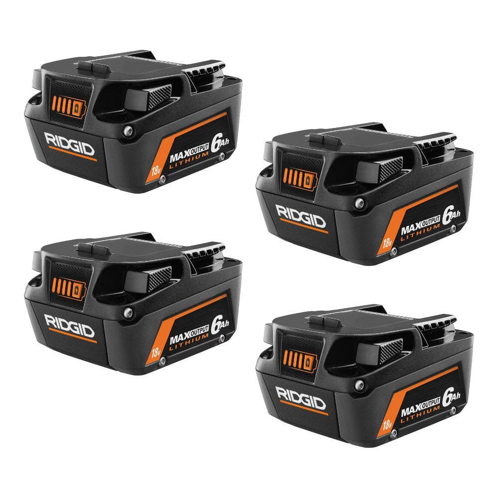 18V 6.0 Ah MAX Output Lithium-Ion Batteries (4-Pack) price history on PriceWatchPro