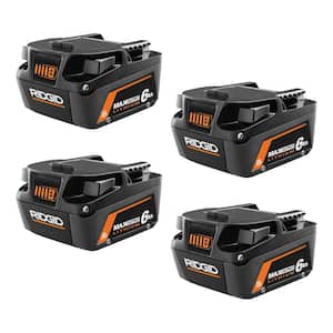 18V 6.0 Ah MAX Output Lithium-Ion Batteries (4-Pack)