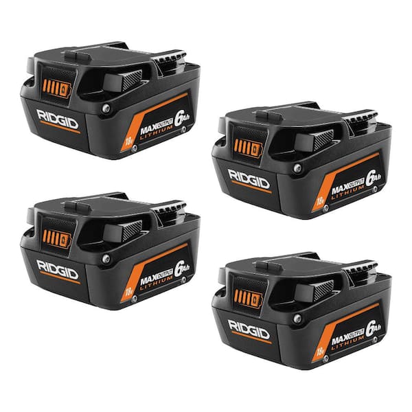 18V 6.0 Ah MAX Output Lithium-Ion Batteries (4-Pack)