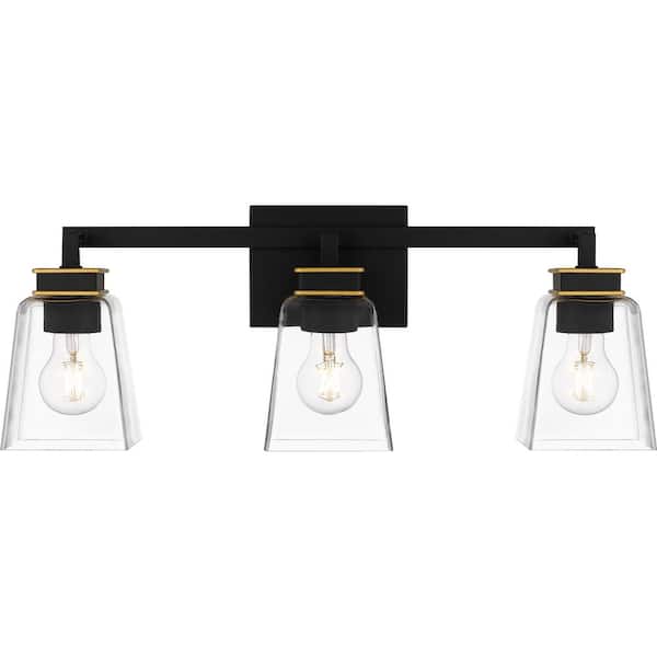 Quoizel Almany 23 in. 3-Light Matte Black Vanity Light