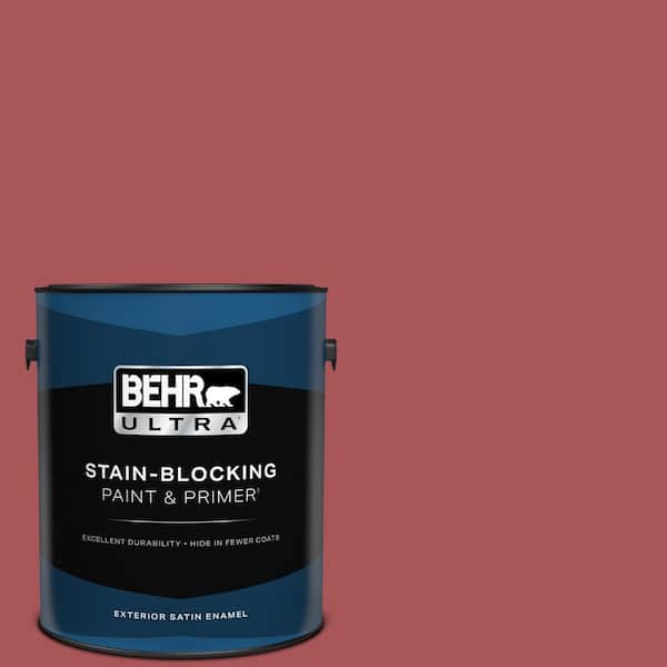 BEHR ULTRA 1 gal. #M150-6 Lingonberry Punch Satin Enamel Exterior Paint & Primer