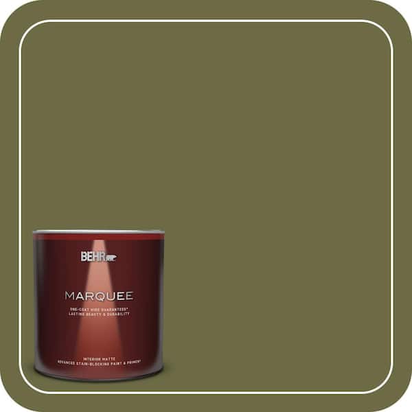 BEHR MARQUEE 1 qt. Home Decorators Collection #HDC-CL-20 Portsmouth Olive Matte Interior Paint & Primer