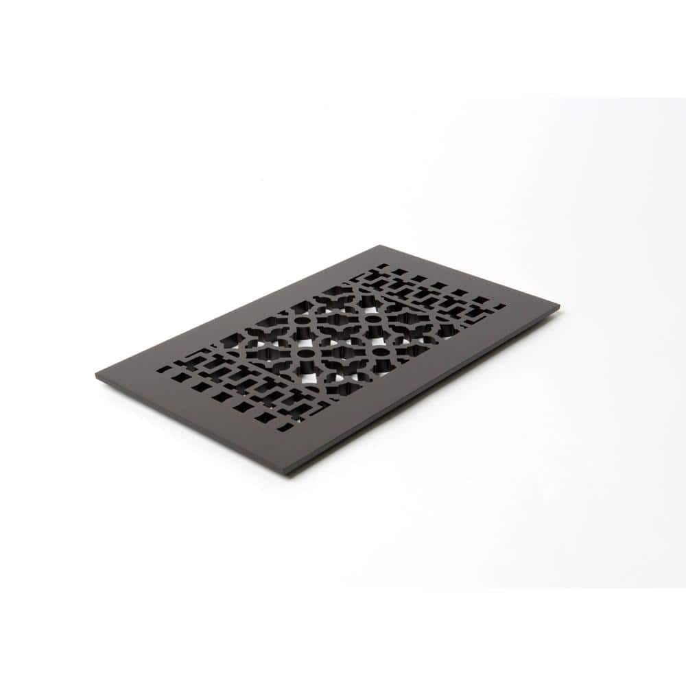 Scroll Series 6 in. x 12 in. Aluminum Grille, Oil Rubbed Bronze without Mounting Holes -  Reggio Registers, 814-ARBNH